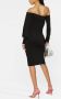 ROTATE BIRGER CHRISTENSEN Midi off-shoulder jurk Zwart - Thumbnail 4