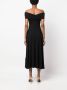ROTATE BIRGER CHRISTENSEN Off-shoulder jurk Zwart - Thumbnail 4