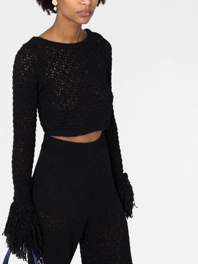 ROTATE BIRGER CHRISTENSEN Cropped top Zwart