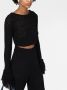 ROTATE BIRGER CHRISTENSEN Cropped top Zwart - Thumbnail 4