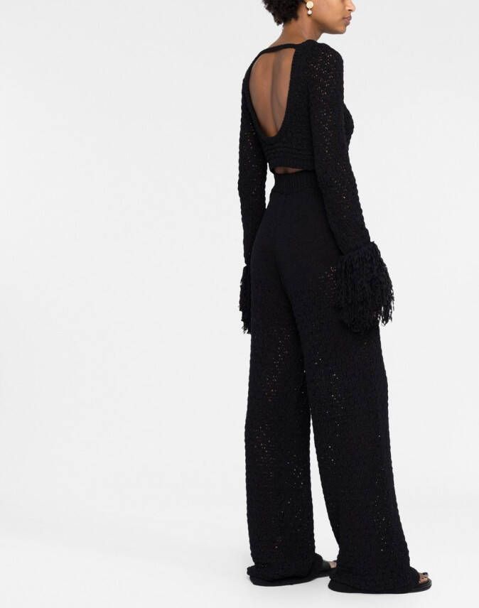 ROTATE BIRGER CHRISTENSEN Cropped top Zwart
