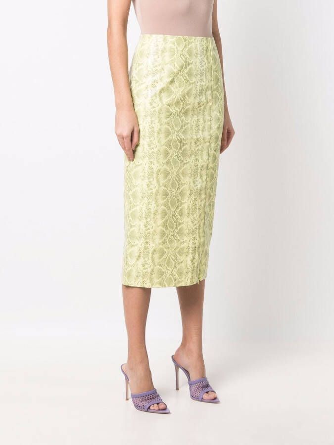 ROTATE BIRGER CHRISTENSEN Rok met slangenprint Geel