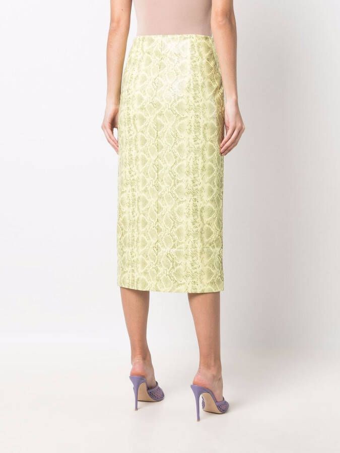ROTATE BIRGER CHRISTENSEN Rok met slangenprint Geel