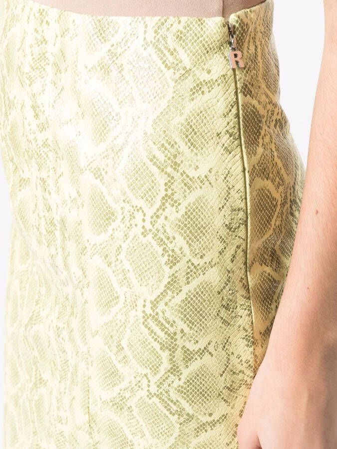 ROTATE BIRGER CHRISTENSEN Rok met slangenprint Geel