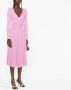 ROTATE BIRGER CHRISTENSEN Midi-jurk met V-hals Roze - Thumbnail 2