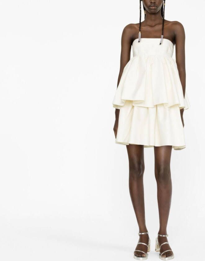 ROTATE BIRGER CHRISTENSEN Strapless mini-jurk Beige