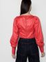 ROTATE BIRGER CHRISTENSEN Top met ruches Rood - Thumbnail 3