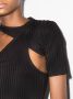 RTA Asymmetrisch T-shirt Zwart - Thumbnail 4
