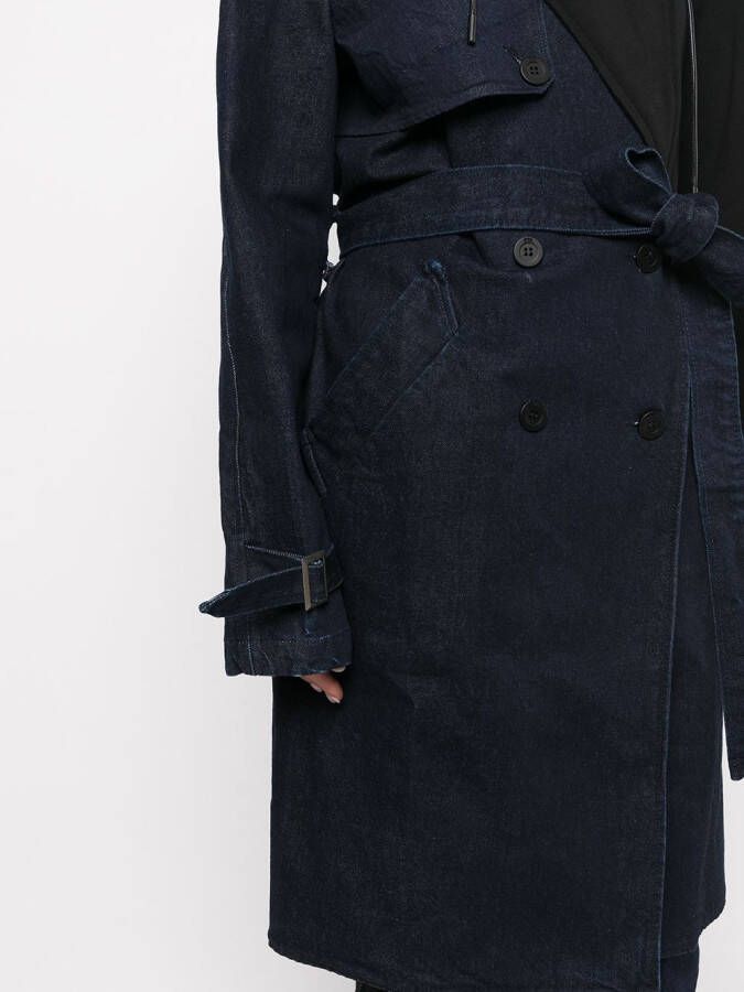 RTA Denim trenchcoat Zwart