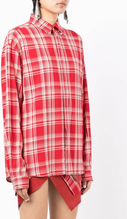 RTA Geruite blouse Rood
