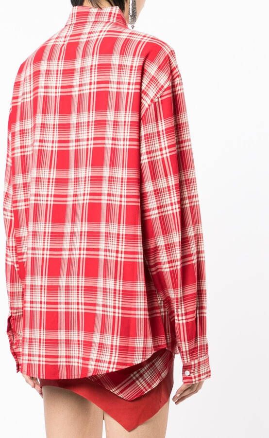 RTA Geruite blouse Rood