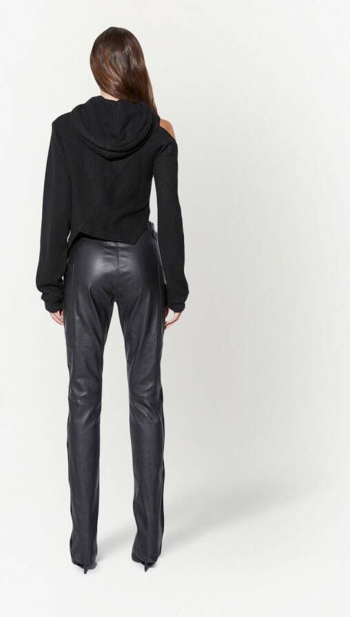 RTA Hoodie met open schouders Zwart