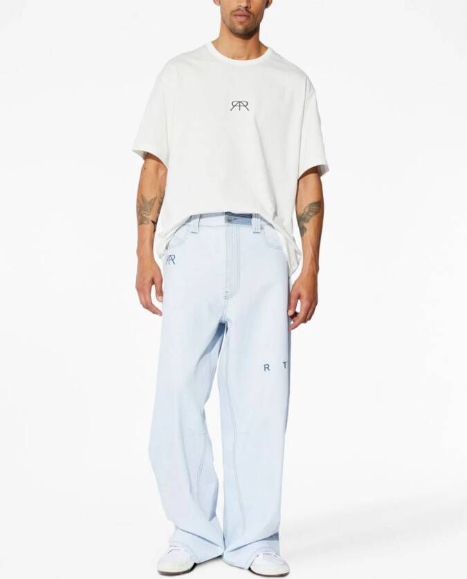 RTA Jeans met geborduurd logo Blauw