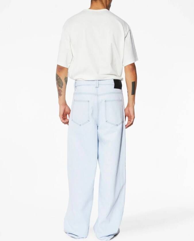 RTA Jeans met geborduurd logo Blauw