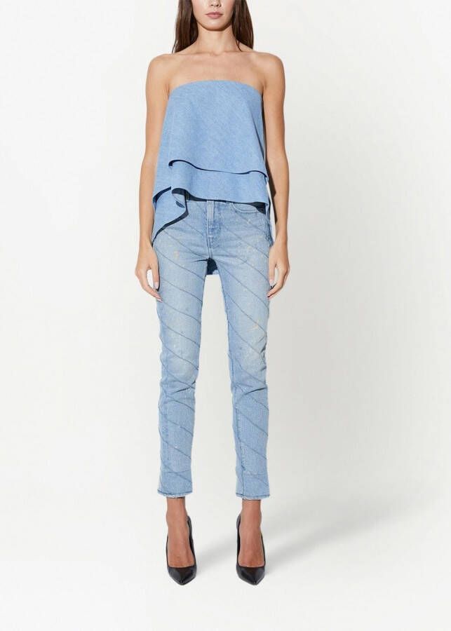 RTA Top met bandjes Blauw