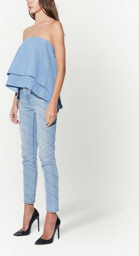RTA Top met bandjes Blauw