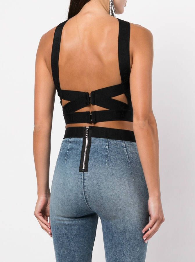 RTA Top met open rug Zwart