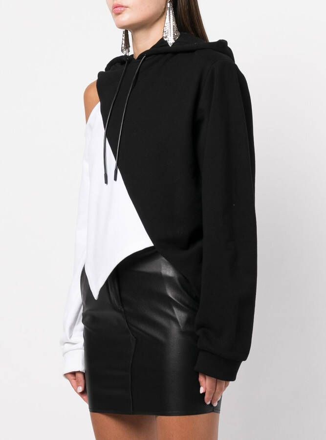 RTA Uitgesneden hoodie Zwart