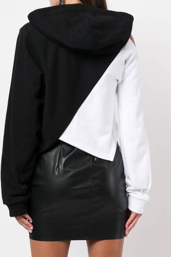 RTA Uitgesneden hoodie Zwart