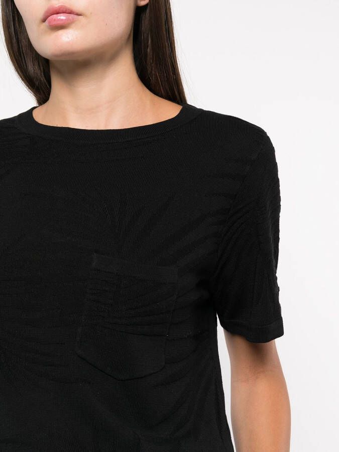 RTA Zijden T-shirt Zwart