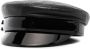 Ruslan Baginskiy Black leather baker boy cap Zwart - Thumbnail 3