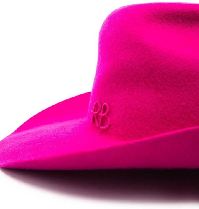Ruslan Baginskiy Cowboy hoed met geborduurd logo Roze