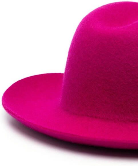 Ruslan Baginskiy Fedora hoed met geborduurd logo Roze