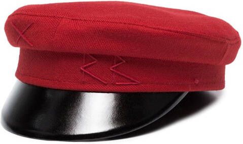 Ruslan Baginskiy Red wool baker boy cap Rood