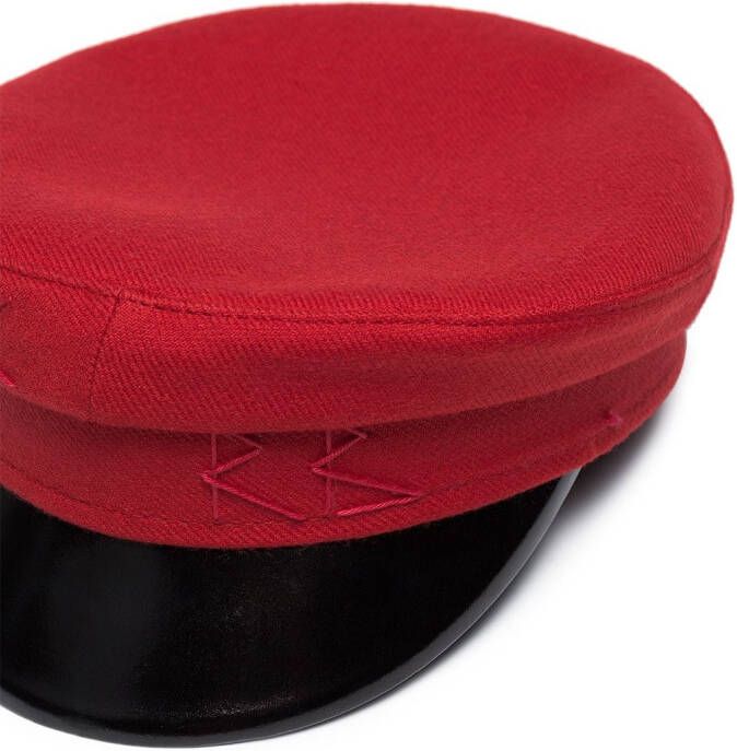 Ruslan Baginskiy Red wool baker boy cap Rood