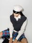 Ruslan Baginskiy White wool baker boy cap Wit - Thumbnail 2