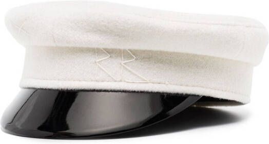 Ruslan Baginskiy White wool baker boy cap Wit
