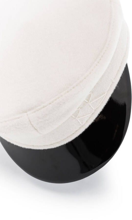 Ruslan Baginskiy White wool baker boy cap Wit