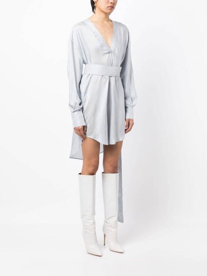 SA SU PHI Blousejurk met V-hals Blauw