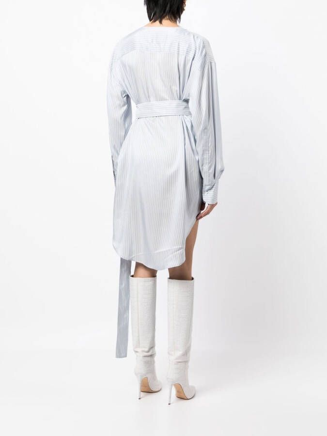 SA SU PHI Blousejurk met V-hals Blauw