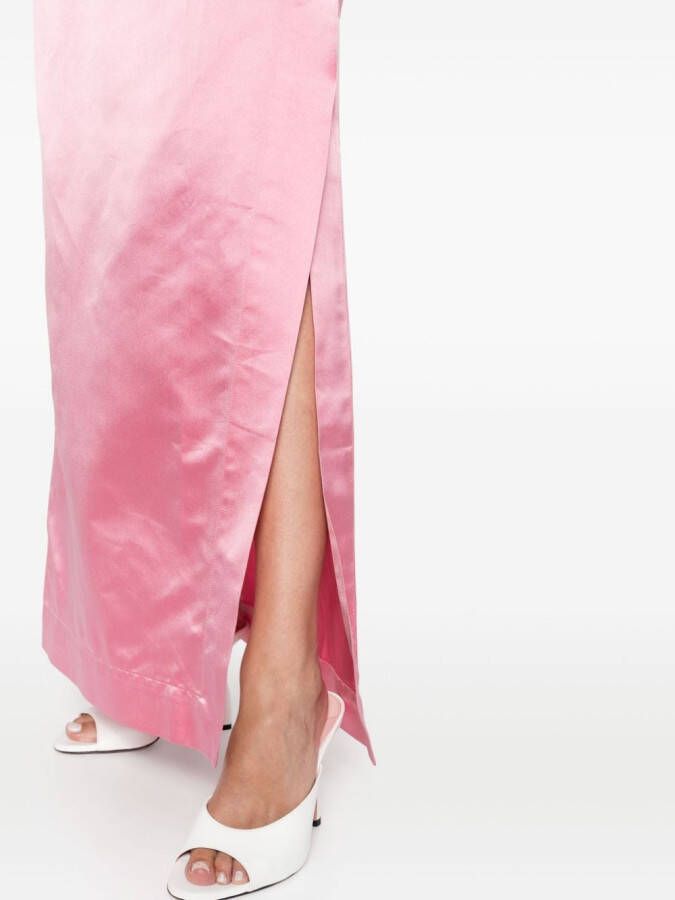 SA SU PHI Gekreukte maxi-rok Roze