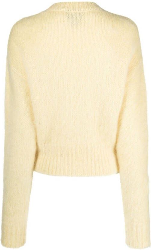 SA SU PHI Cropped trui van mohairblend Geel
