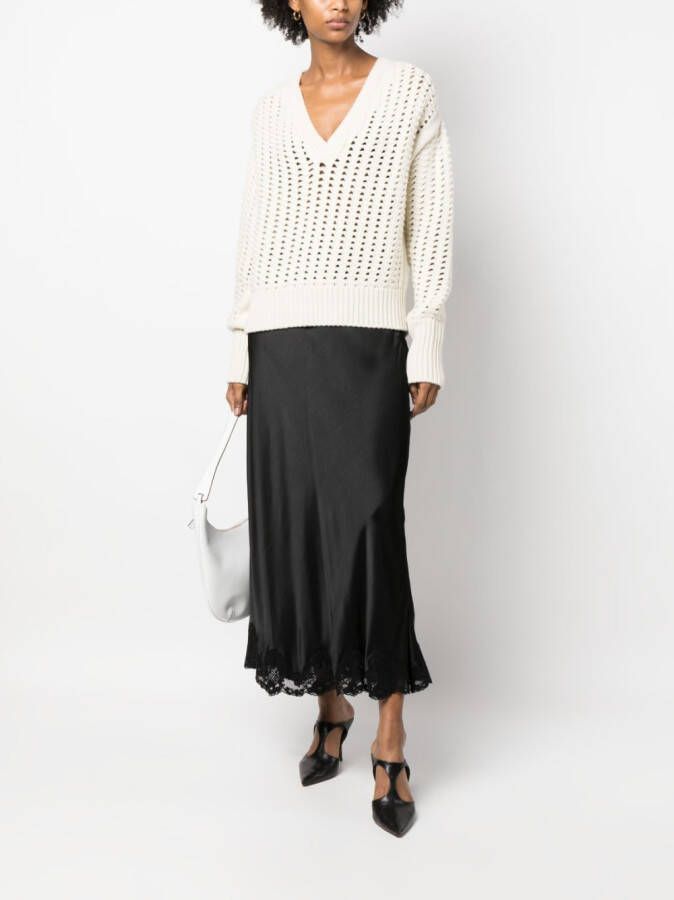 SA SU PHI Trui met V-hals Beige