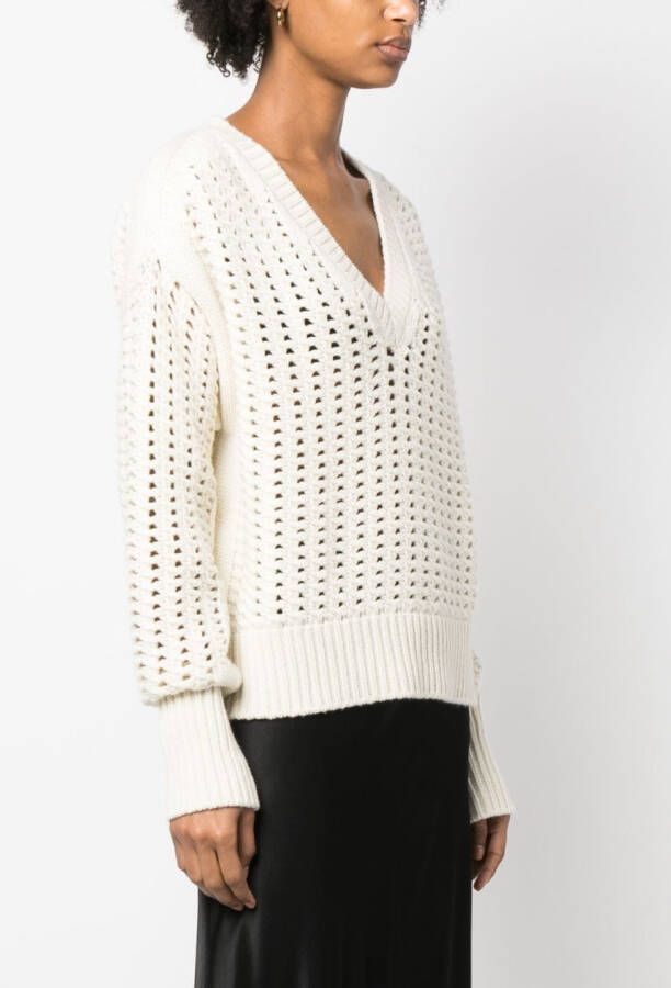 SA SU PHI Trui met V-hals Beige