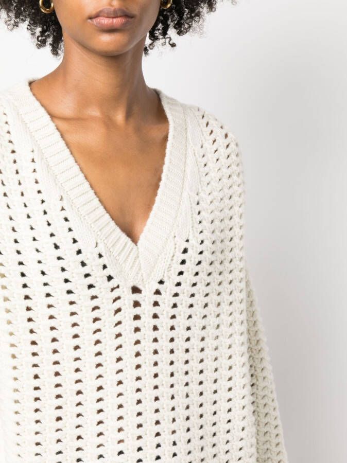 SA SU PHI Trui met V-hals Beige