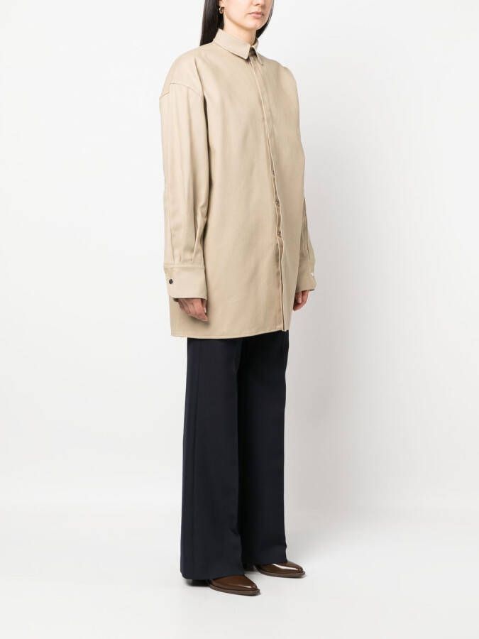 SA SU PHI Oversized shirtjack Beige