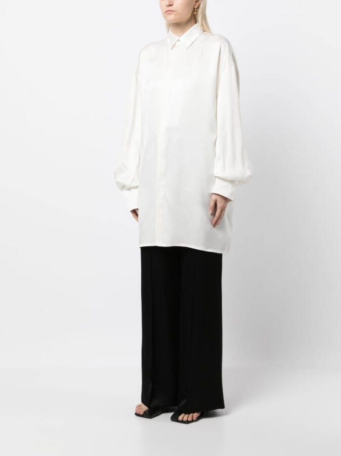 SA SU PHI Satijnen blouse Wit