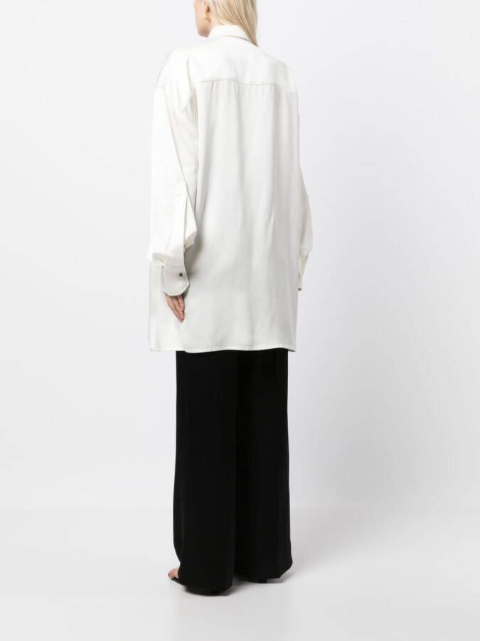 SA SU PHI Satijnen blouse Wit