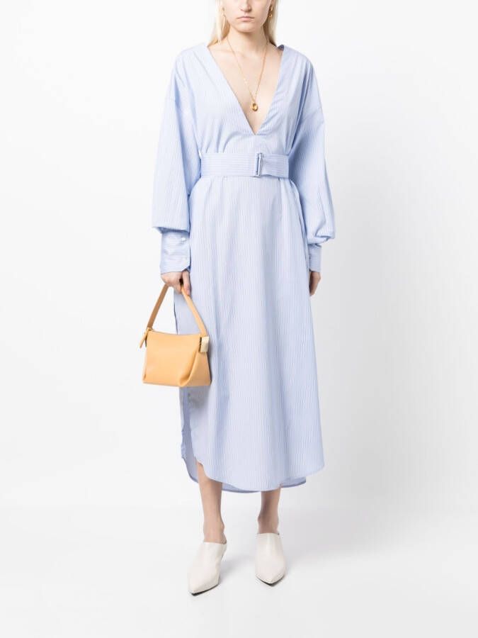 SA SU PHI Gestreepte blousejurk Blauw