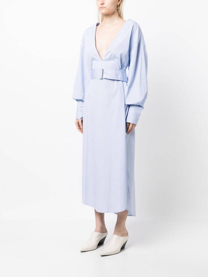 SA SU PHI Gestreepte blousejurk Blauw