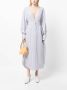 SA SU PHI Gestreepte blousejurk Wit - Thumbnail 2