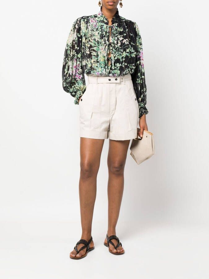 Sabina Musayev Blouse met bloemenprint Zwart