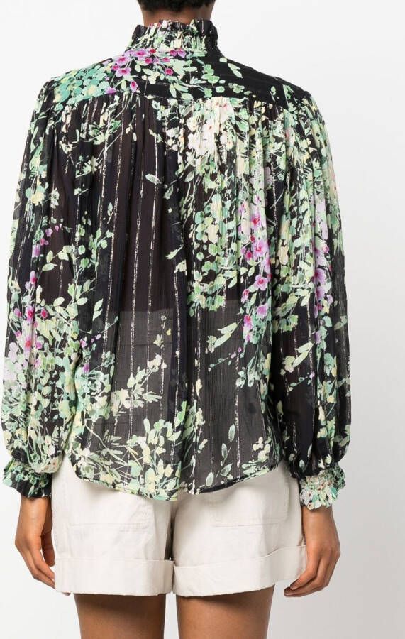 Sabina Musayev Blouse met bloemenprint Zwart