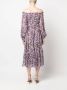 Sabina Musayev Midi-jurk met bloemenprint Paars - Thumbnail 4