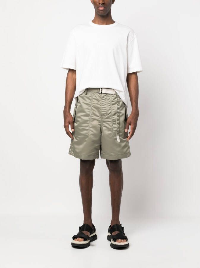 sacai Shorts met ceintuur Groen