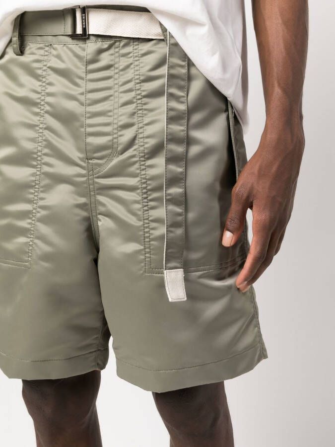 sacai Shorts met ceintuur Groen